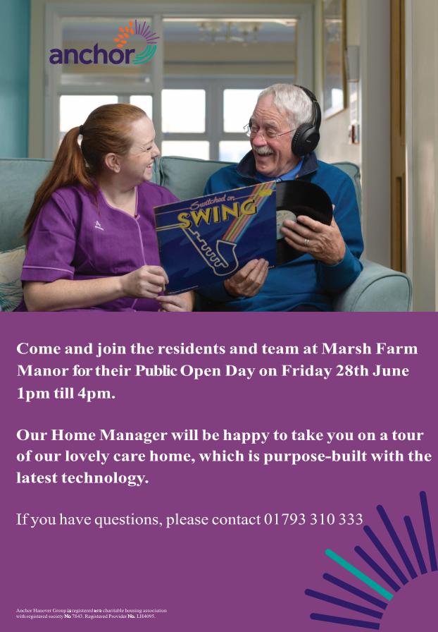 Are you considering respite or permanent care for yourself or a loved one?
💜 Do you want to know what life would be like at Marsh Farm Manor?
Come along to our Care Home Open Day on Friday 28th June from 1pm to meet our team and tour our home.  Refreshments available.
