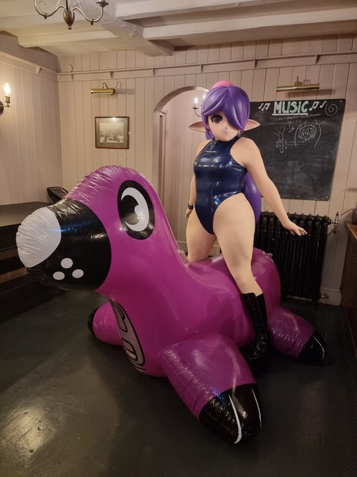 There's nothing quite like sinking down on top of a shiny elastic inflatable, hearing it squeak and feeling<a href="/tag/inflatable"class="tags"><span>#inflatable</span></a><a href="/tag/loonergirl"class="tags"><span>#loonergirl</span></a><a href="/tag/squeakysaturday"class="tags"><span>#squeakysaturday</span></a>