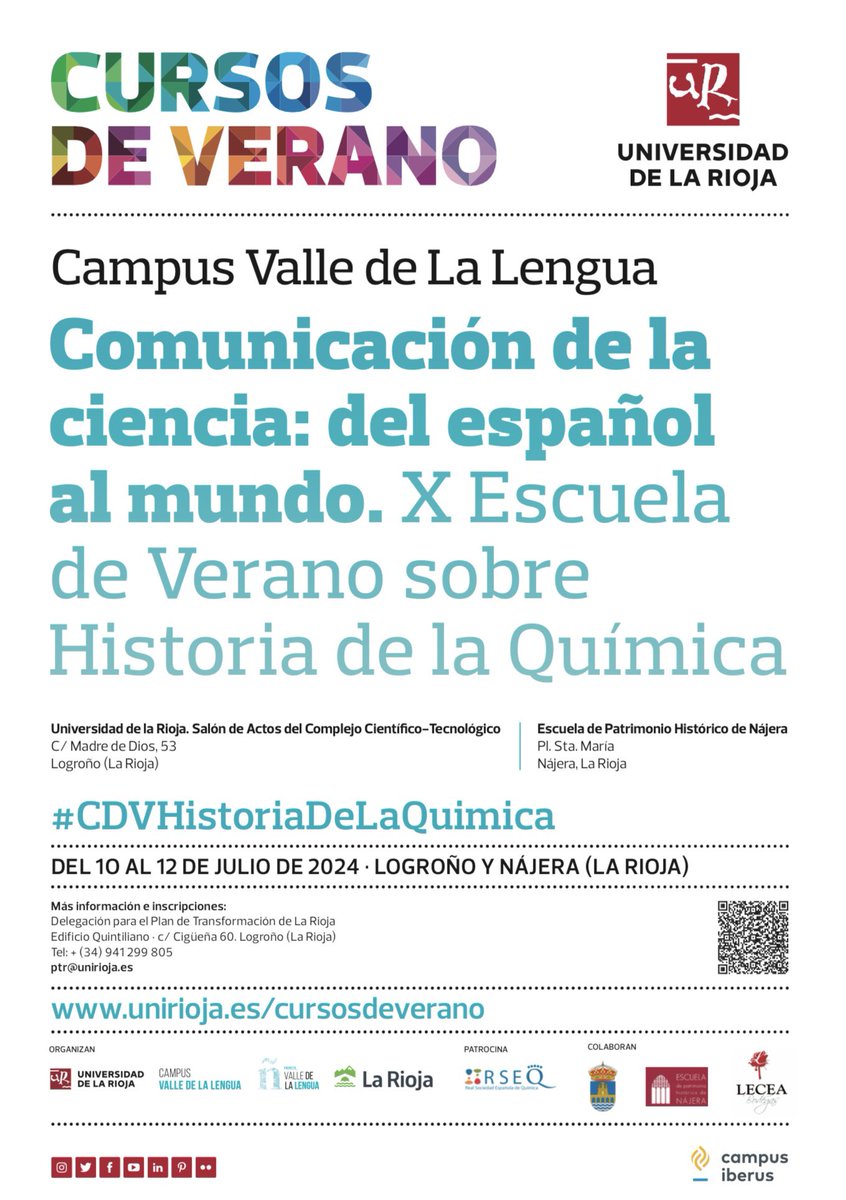 Héctor Busto (@hebusto) on Twitter photo 📣 Curso de verano en <a href="/unirioja/">Universidad de La Rioja</a> con <a href="/RSEQUIMICA/">RSEQ</a>: “Comunicación de la ciencia: del español al mundo.” No puede faltar la presencia de <a href="/javiergarciamar/">JavierGarciaMartinez</a> con la conferencia: “La edad de plata de la química española. Una visión desde el exterior” Más info: unirioja.es/actividades/cu… 📣 Curso de verano en <a href="/unirioja/">Universidad de La Rioja</a> con <a href="/RSEQUIMICA/">RSEQ</a>: “Comunicación de la ciencia: del español al mundo.” No puede faltar la presencia de <a href="/javiergarciamar/">JavierGarciaMartinez</a> con la conferencia: “La edad de plata de la química española. Una visión desde el exterior” Más info: unirioja.es/actividades/cu…