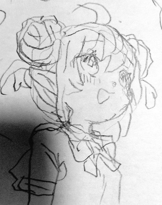 夢ちゃんは左で描いてもカワイイねぇ 