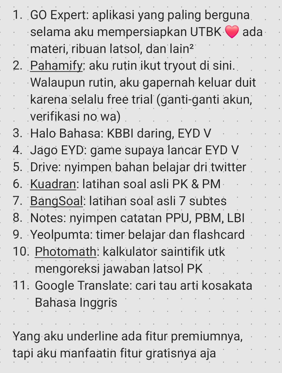 rurukidz's tweet image. 1. PREPARATION

A. Sumber Belajar
• Bimbel offline di GO
• Tryout online gratis (Pahamify, Sainsin, dll.)
• Apps (penjelasan di gambar)
• YouTube (rekomendasi channelnya di gambar)