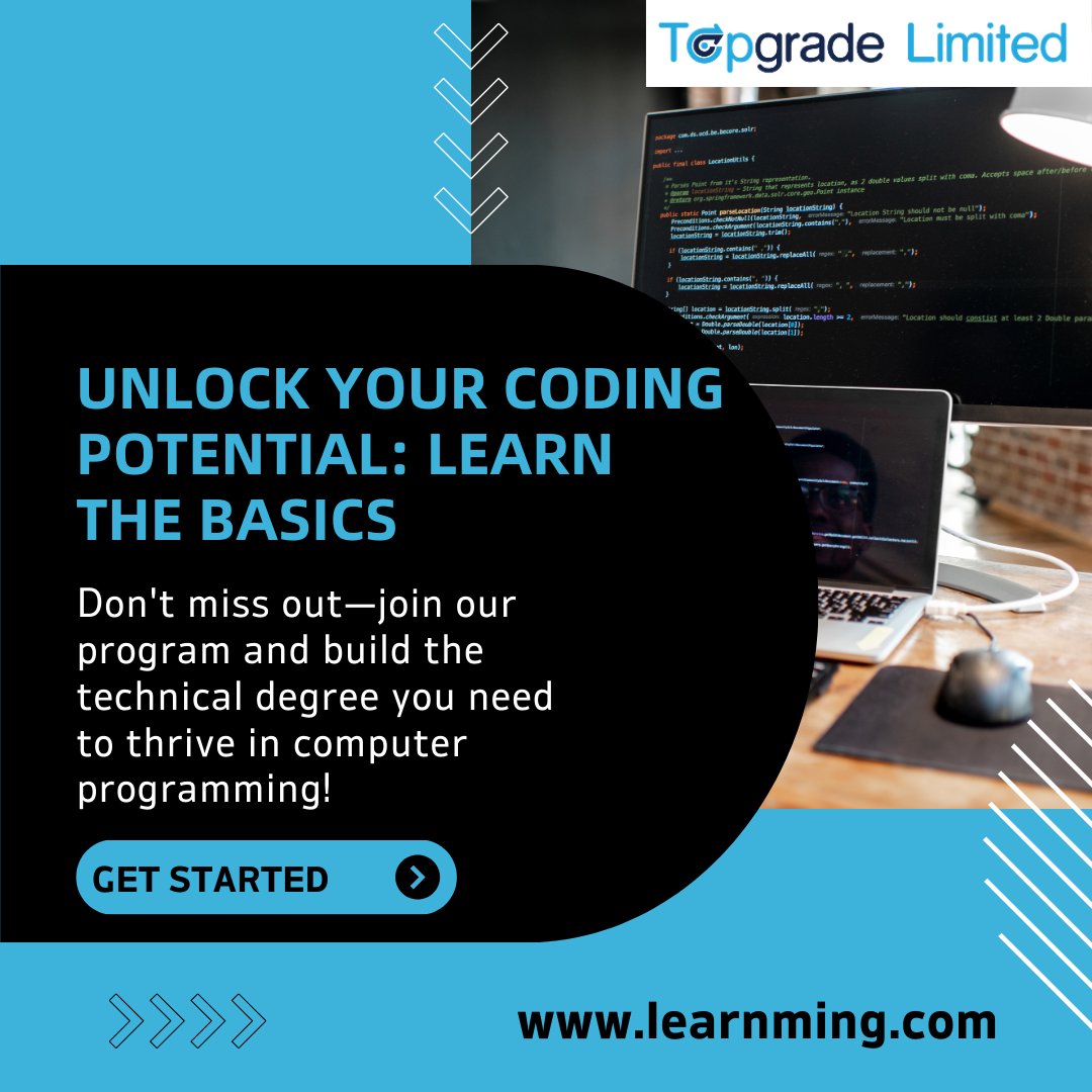 topgradeli79943's tweet image. Take the first step today and lay the groundwork for future success.  #coding #codingcareer