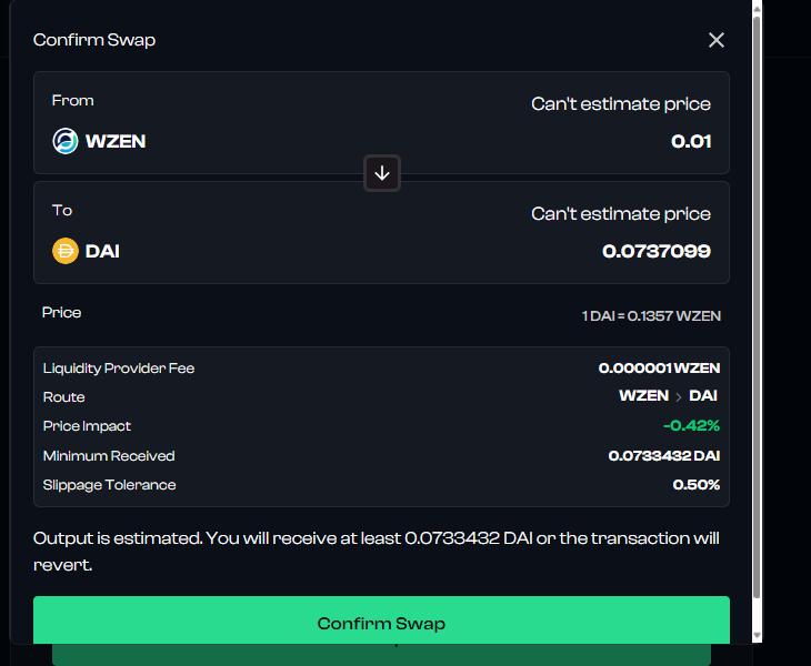 ionus12's tweet photo. I want to share my experience in making transactions on the Ascent Exchange DEX which is in the #HorizenEON ecosystem swaps between $ZEN to $DAI, I hope that later EON can contribute to dapps such as OpenSea
https://t.co/Wm2yvd2ZST, the largest NFT marketplace https://t.co/t0Yj5eBYXk