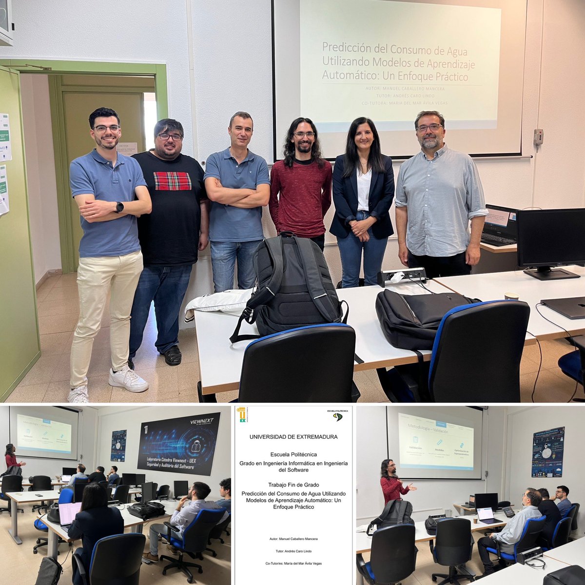 pablogarguez's tweet photo. Desde ayer tenemos 3 nuevos #Ingenieros #ManuelCaballero #AprendizajeProfundo #AlbertoDomínguezMellado #ENS #EsquemaNacionalDeSeguridad
#ISO27001 y #AdriánAtienza #ciberseguridad #TFG #TrabajoFinDeGrado en el grado en #IngenieríaInformática en #IngenieríaDeSoftware @GIM_UEx https://t.co/OkjPl4wWG4
