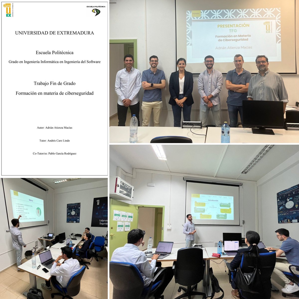 pablogarguez's tweet photo. Desde ayer tenemos 3 nuevos #Ingenieros #ManuelCaballero #AprendizajeProfundo #AlbertoDomínguezMellado #ENS #EsquemaNacionalDeSeguridad
#ISO27001 y #AdriánAtienza #ciberseguridad #TFG #TrabajoFinDeGrado en el grado en #IngenieríaInformática en #IngenieríaDeSoftware @GIM_UEx https://t.co/OkjPl4wWG4