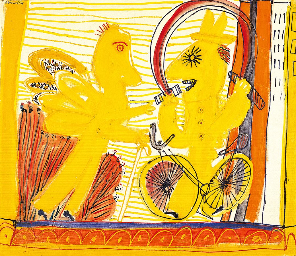 artdotgr's tweet image. Alekos Fassianos | Αλέκος Φασιανός
The Biker’s Angel | Ο Αγγελος του Ποδηλάτη
1965
Oil on canvas 80 x 92 cm | Λάδι σε καμβά 80 x 92 εκ.

art.gr/2024/06/22/the…

His work has been presented in international museums and is part of major public and private collections. He…