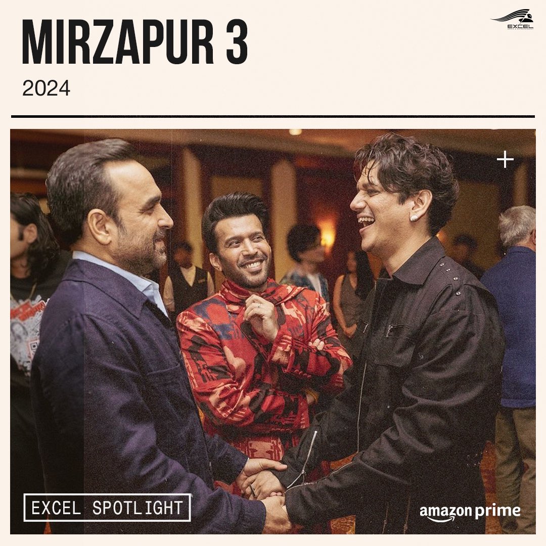 excelmovies's tweet photo. The cast and crew of Mirzapur are all smiles at the trailer launch. #ExcelSpotlight #Mirzapur3 trailer out now.

@TripathiiPankaj #alifazal @battatawada @RasikaDugal @MrVijayVarma @HarshitaGaur12 @an_3jum @priyanshu29 #Sheebachadha #ShernavazJijina #NehaSargam @gurmmeet #AnandIyer @ritesh_sid @FarOutAkhtar @J10Kassim @vishalrr #SumitGyanchandaney #AbbasBadgaiyan #VijayVerma #AwinashSinghTomar #AvinashSingh @chouhanmanoj82 @akshayDvaishnav #PrashansaaSharma @PrimeVideoIN