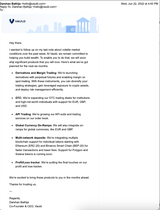 Vauld Creditors tweet media