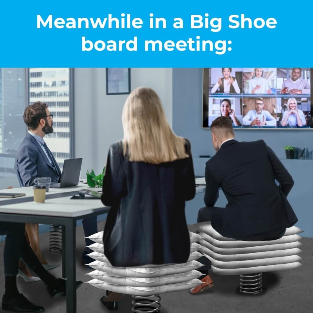 Ah, now the bonkers designs for their soles make sense…