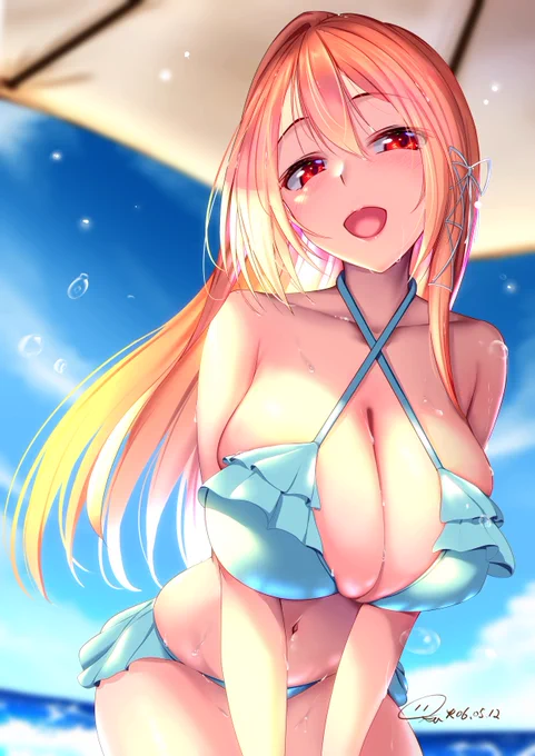 #めちゃくちゃ暑いから水着の絵でTLを埋めようアツイヨネ 