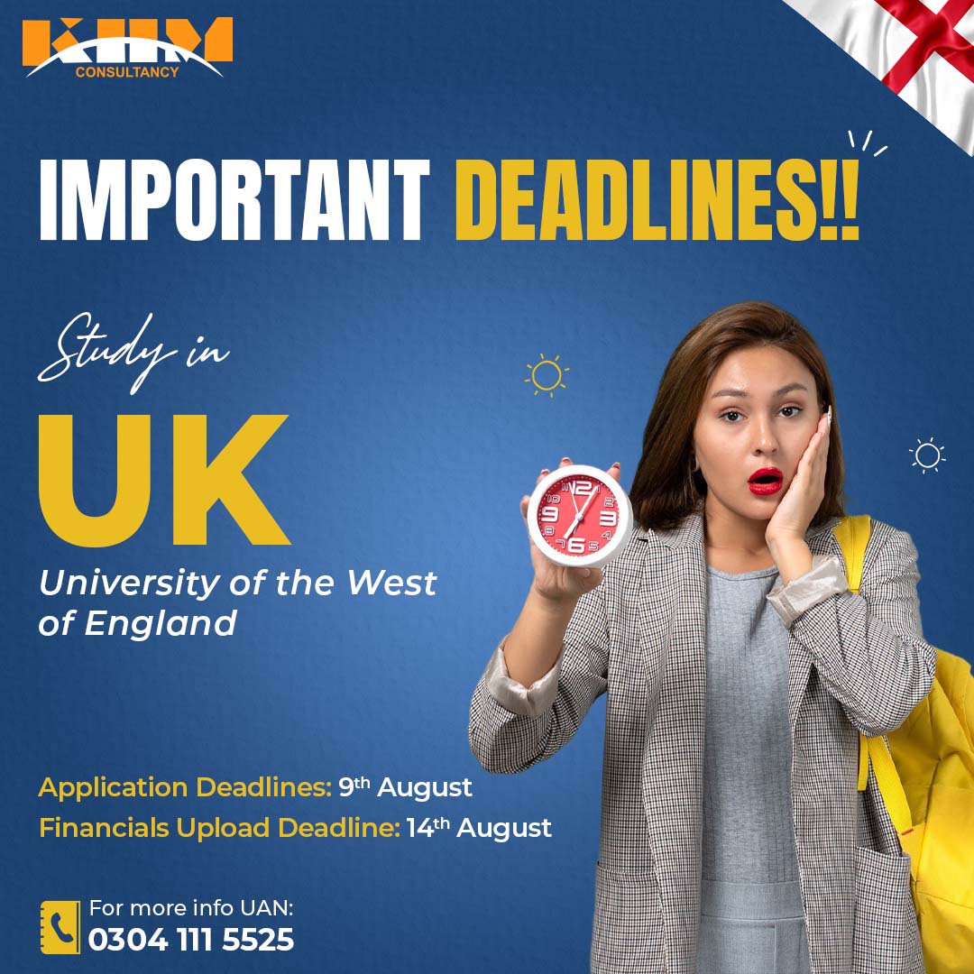 ConsultancyKhm's tweet photo. Study in UK
University of West England

Contact us at 0304-1115525 or visit your nearest branch. Branches located in Faisalabad, Vehari, Pir Mahal, Sargodha, Rawalpindi, Lahore, and Multan.

#StudyinUk #studyabroad #GlobalEducation #OpportunityKnocks #StudentLife https://t.co/dCQZAafhw8
