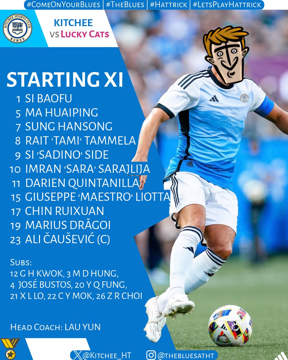 Kitchee_HT's tweet image. 🏠 | 𝐒𝐓𝐀𝐑𝐓𝐈𝐍𝐆 𝐗𝐈 | 𝐌𝐃𝟒 | 🔵

The boys in 𝐁𝐋𝐔𝐄!

🆚 Lucky Cats 1️⃣
🌐 hattrick.org/en/Club/Matche…

#ComeOnYourBlues | #TheBlues | #Hattrick | #LetsPlayHattrick