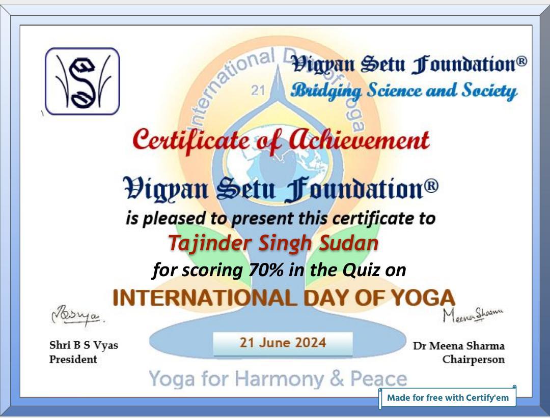 prodefencejammu's tweet image. #IDY2024

Third Officer Tajinder Singh Sudan, ANO of 5 J&amp;amp;K Bn NCC, Poonch, was awarded a World Record Certificate by #Habuild, the world&apos;s largest online yoga platform, on #IYD2024. He also received an appreciation certificate from Vigyan Setu Foundation.

@diprjk
@habuild
@ANI