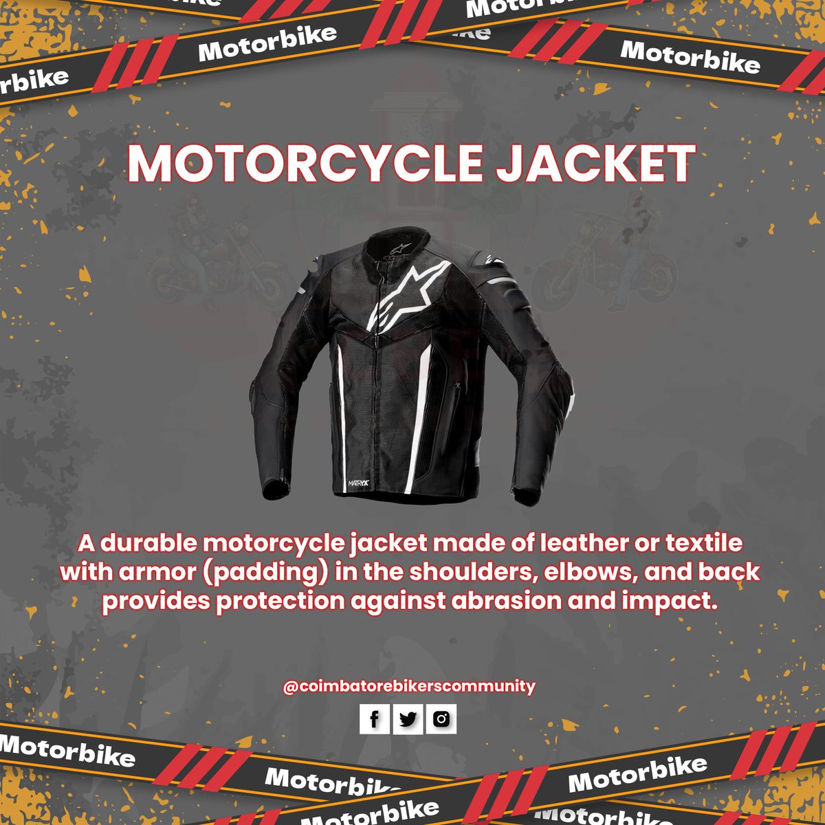cbebikers's tweet photo. ESSENTIAL RIDING GEAR FOR MOTORCYCLISTS💫

#allindiabikeride
#bikelife #bikelifestyle #coimbatore #coimbatoretourism #coimbatorebikerscommunity #coimbatorediaries #ilovekovai #kovaigethu #trending #trendingreels #tamilsongs #tamilreels https://t.co/eCtfL5iHvh