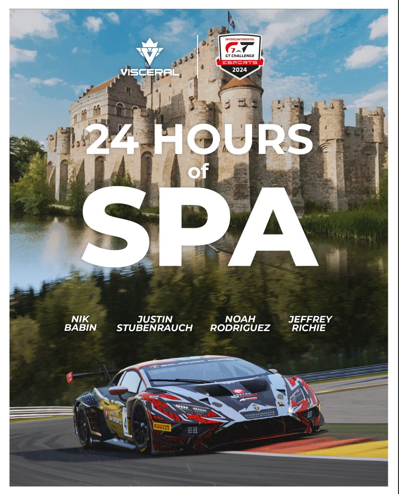 Visceral Esports (@visceralesports) on Twitter photo RACE DAY | #VSRACC
One of the most awaited races of the year has arrived, the SRO <a href="/IntercontGTC/">Intercontinental GT Challenge</a> Esports 24 Hours of Spa 🇧🇪
Our crews have prepared long and hard and we are all ready to take on this intense race. Let's goooo 🔥
#TakeTheCrown <a href="/AsetekSimSports/">Asetek SimSports</a> RACE DAY | #VSRACC
One of the most awaited races of the year has arrived, the SRO <a href="/IntercontGTC/">Intercontinental GT Challenge</a> Esports 24 Hours of Spa 🇧🇪
Our crews have prepared long and hard and we are all ready to take on this intense race. Let's goooo 🔥
#TakeTheCrown <a href="/AsetekSimSports/">Asetek SimSports</a>