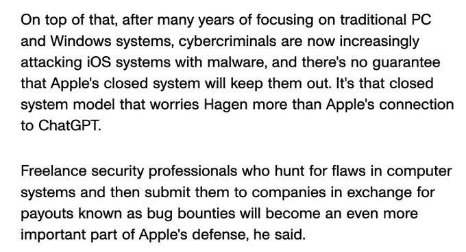 Apple Faces a Tough Task in Keeping AI Data Secure and Private https://t.co/E1ZTm52vZ1 https://t.co/