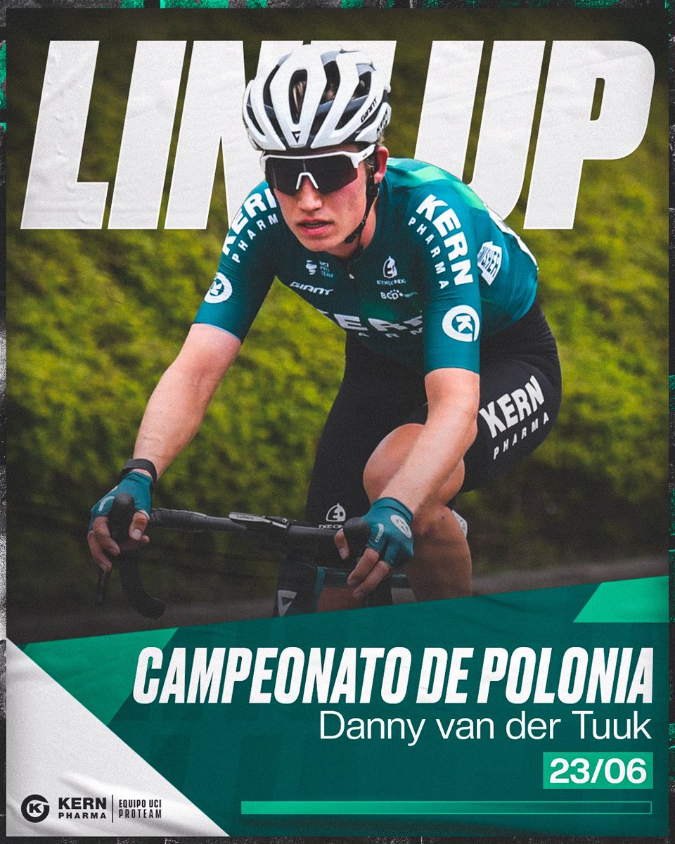 🆕 Con está alineación afrontamos mañana la prueba en línea de los 
🇪🇸 #CEMadrid24 

💪🏻 Hasta catorce ciclistas del 𝐄𝐪𝐮𝐢𝐩𝐨 𝐊𝐞𝐫𝐧 𝐏𝐡𝐚𝐫𝐦𝐚 pelearán por conseguir un buen resultado en El Escorial 

🇵🇱 Danny van der Tuuk tomará la salida en el nacional de Polonia