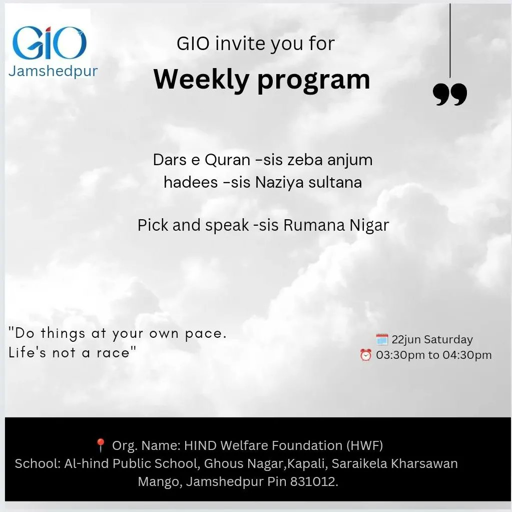 gio_jharkhand's tweet photo. Weekly program in local units of GiO Jharkhand...join in the program at your nearby ...

#giojhk188 #giojharkhand #GirlsIslamicOrganisation #weeklyprogram #girlseducation #girlsempowerment https://t.co/nJ9lfpzekk