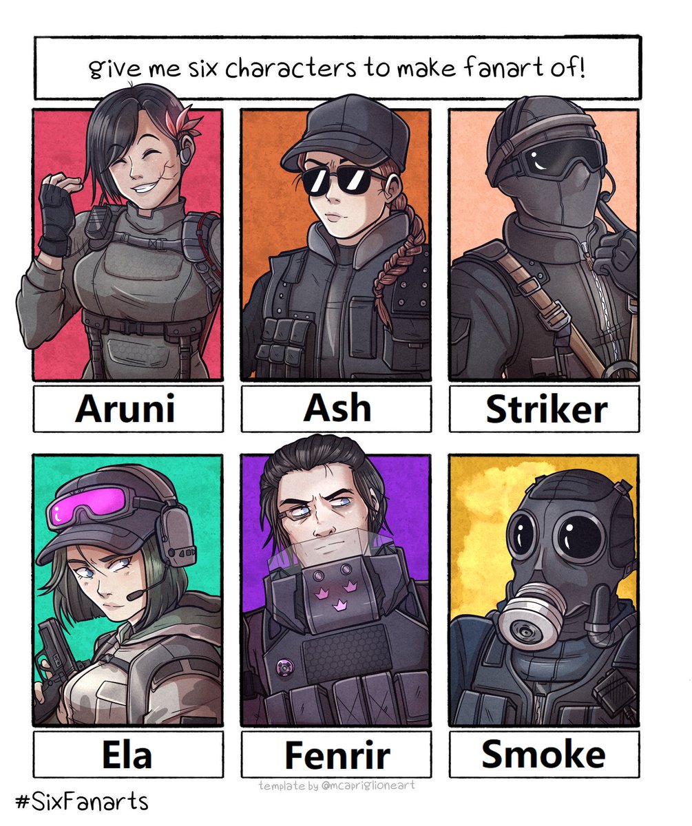 Part 1! be patient! i will do more characters! 😄 #sixfanarts