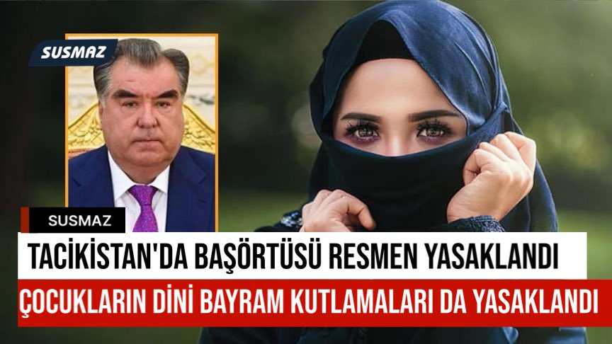 susmazmedya's tweet image. Nüfusunun yüzde 98&apos;i Müslüman olan Tacikistan&apos;da, yeni yasa ile başörtüsü ve çocukların dini bayram kutlamaları yasaklandı. Yasak &quot;Tacik kültürüne yabancı&quot; kıyafetleri de kapsıyor ve ağır para cezaları öngörüyor. #Tacikistan #BaşörtüsüYasağı #DiniÖzgürlükler #Susmaz