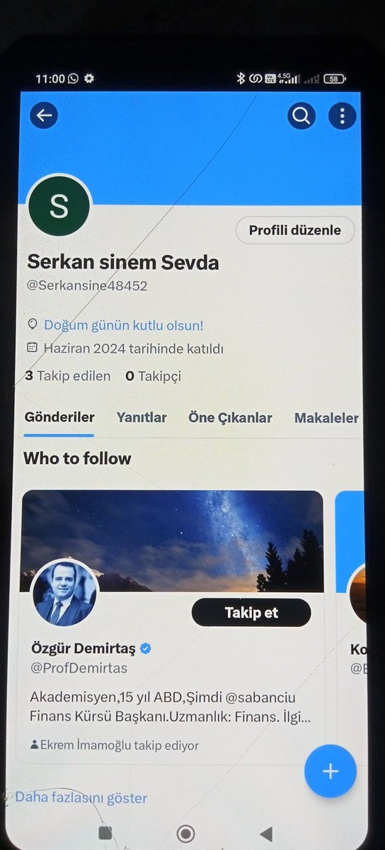 Merhaba arkadaşlar günaydın  arkadaşlar günaydın nasılsınız bu bizim yeni hesabımız arkadaşlar telefonumuz kırıldığı için ekranı artık bu hesaptan aktif olacağız bizi seven değerli arkadaşları takibini bekliyoruz <a href="/Serkansine48452/">🔥Serkan❤️sinem🔥</a> tşk ederiz şimdiden herkese