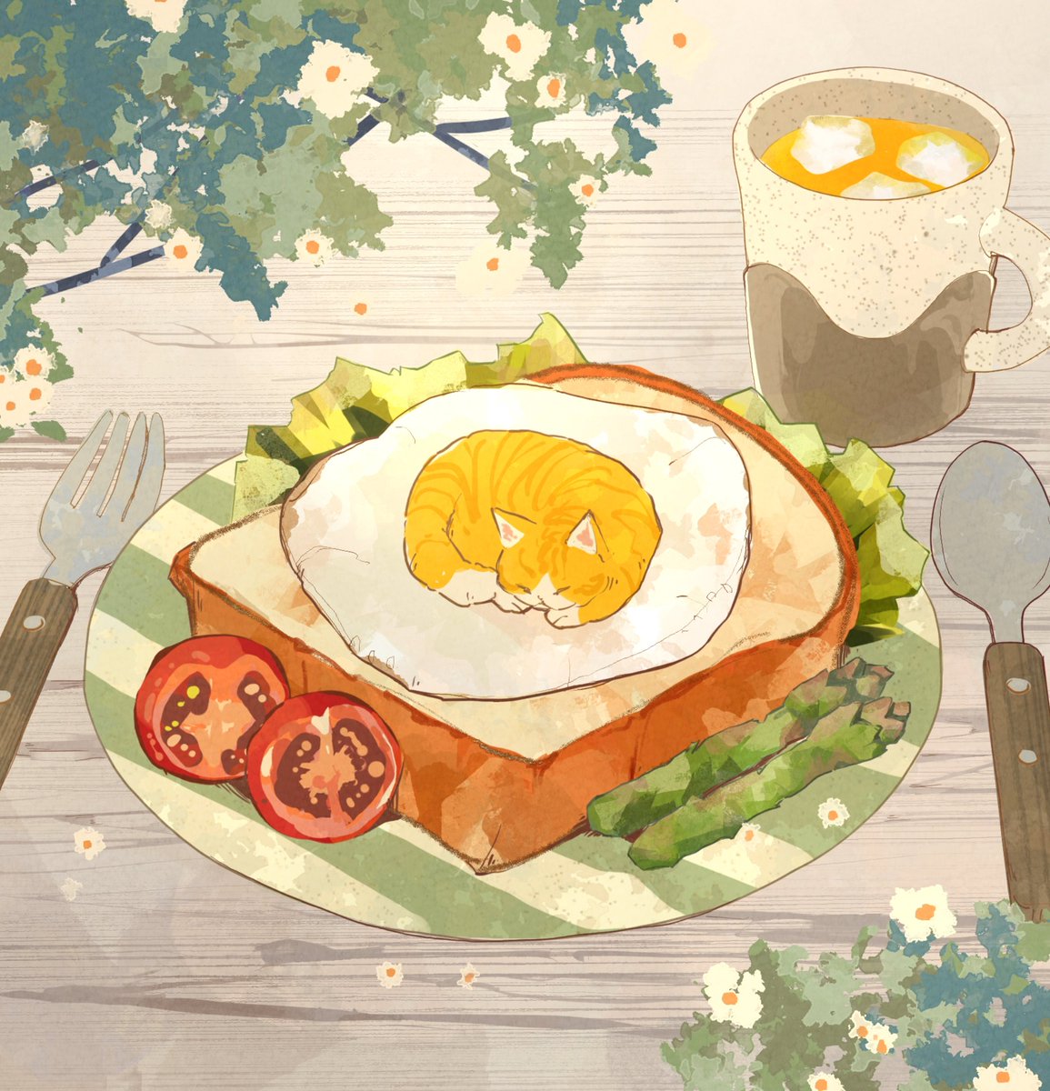 目玉焼きトースト🍞🍳