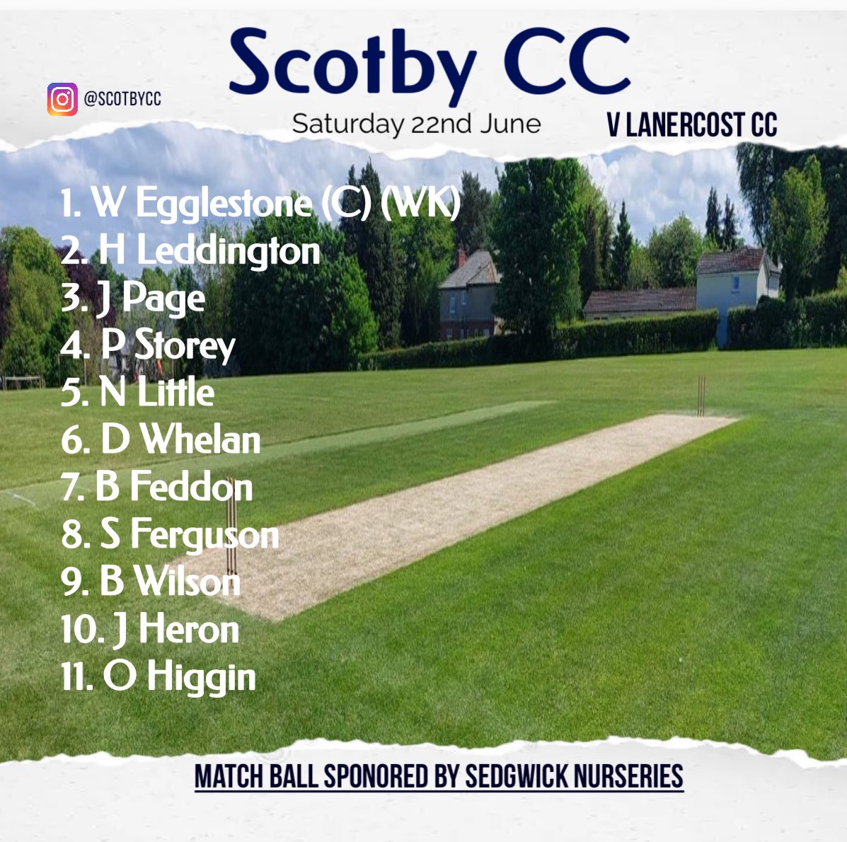 Our Team for Todays fixture V <a href="/LanercostSC/">Lanercost CC</a>  2nds