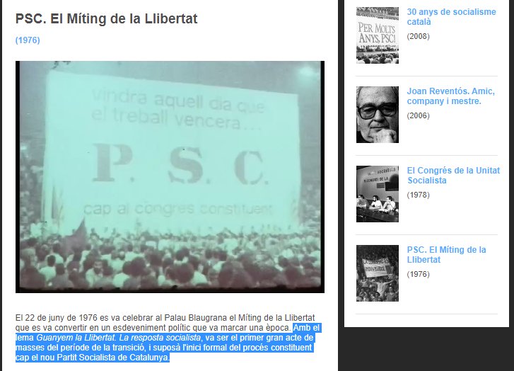 #Efemèride Tal dia com avui, el 22 de juny de 1976 es va celebrar, al Palau Blaugrana de Barcelona, el ✊ ‘Míting de la Llibertat’, el primer gran acte de masses de la transició, i l'inici del procés constituent del PSC.
📹 VÍDEO DE L'ACTE 👉 bit.ly/3iKjjNX