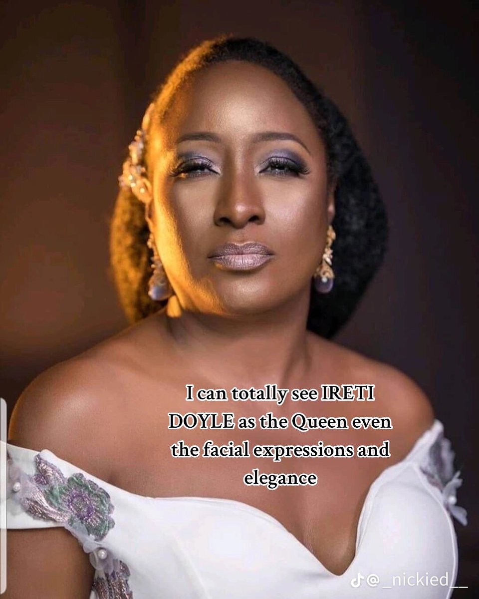 SeunGabrielO's tweet image. If Bridgeton was a Nollywood cast a thread.
Ireti Doyle as Queen Charlotte.