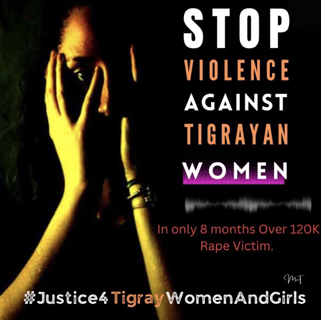 bini_tdf's tweet photo. 1
120K women in Tigray were brutally raped and,physically, mentally and psychologically abused. Some have become carriers of HIV and others are dying in childbirth, due to lack of medication & malnutrition.
 @_AfricanUnion @DrTedros @AfricaWomenLaw @worldofwomennft
#JusticeForTigrayanWomen