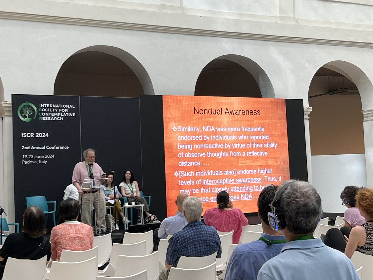 Prof_Kennedy's tweet photo. @mvugt @TheodoreDLocke I've enjoyed much the learning available in #ISCR2024 - yesterday Hal Roth reflected on the history of #contemplativestudies @BrownUniversity & the value of non-dual awareness in our assembly of interactional perspectives in the field. https://t.co/3CNN3alFyR