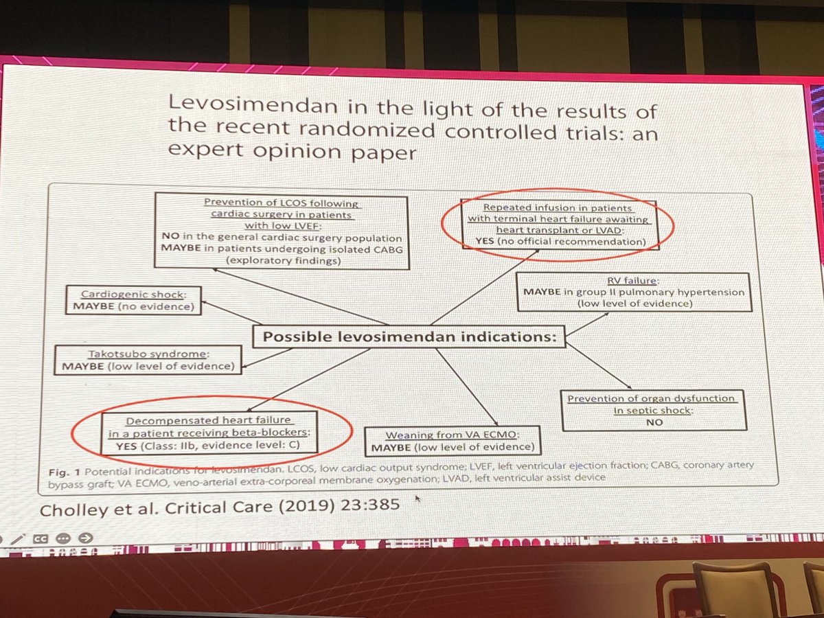 KatiaDonadello's tweet image. Inotropes in sepsis, #MichelleChew at #EUROASIA2024.
*Despite controversies in literature, #SSC2021 GLs recommend Dobutamine as first line inotrope…Be careful of possible harm
*Let’s get some spices from #CardiogenicShock GLs…
*”Niched” Levosimendan
*Avoid Adrenaline