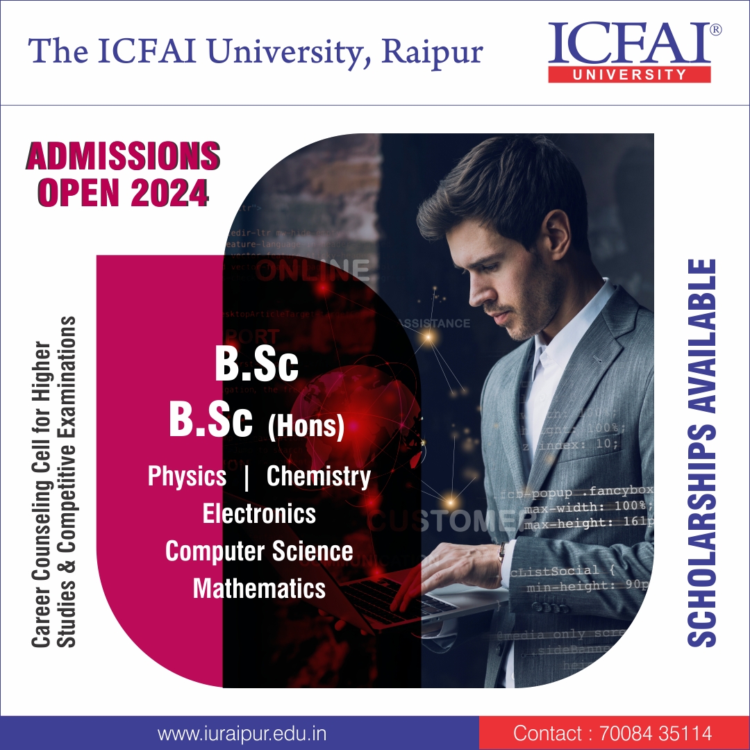 icfairaipur's tweet image. 📢 ADMISSIONS OPEN 2024! 📢
🌟 Embark on a Journey of Scientific Excellence with The ICFAI University, Raipur! 
👉 Apply Today! iuraipur.edu.in/Admissions/202…
📞 Mobile No. : 70084 35114
#AdmissionsOpen2024 #ICFAIUniversityRaipur #BScPrograms #ScienceEducation #FutureScientists #JoinUs