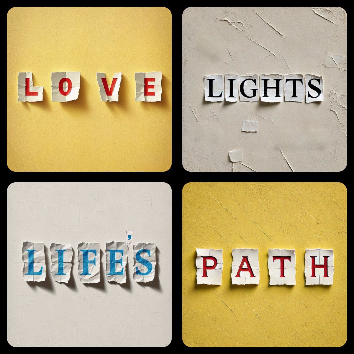 umesh_ai's tweet image. 🎨  Prompt for making artistic marketing content. 🤖

✨ PROMPT 🚨: &quot;Ultra minimalist photorealistic image of the word &apos;[WORD]&apos; spelled out using pieces of torn white paper each with [COLOR-1] lettering on each piece for each letter, arranged in a horizontal line on a textured…