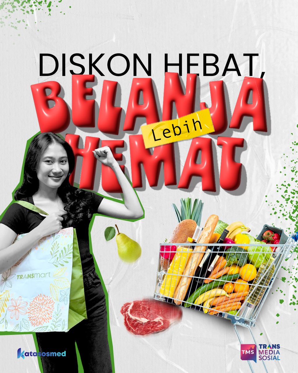 transmedsos's tweet photo. Promo @Transmart_IND emang paling jago bikin bahagia!π€© Diskonnya up to 70% untuk semua produkποΈπ Cuman berlaku besok di seluruh Transmart!!!
#tms #transmediasosial #promotransmart #fulldaysale https://t.co/fMtr8fffxy