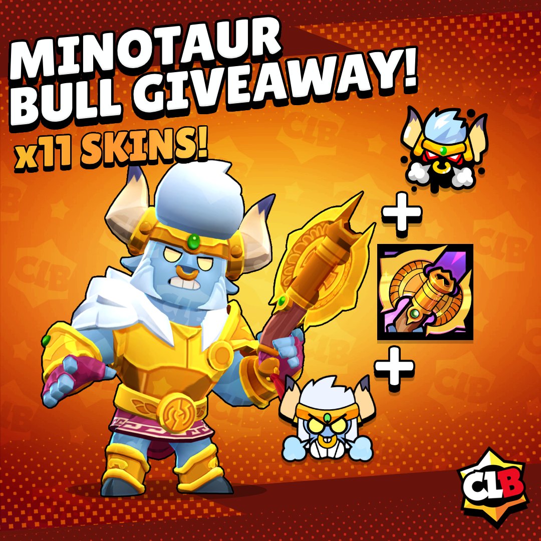 CLB - Brawl Stars (@clb_stars) on Twitter photo x11 Minotaur Bull Giveaway! 🔥
To enter:
• Follow <a href="/clb_stars/">CLB - Brawl Stars</a> <a href="/panda_casts/">Code: Pan</a> <a href="/TrueGamer0071/">TrueGamer007™ l Code : PAN 🎙️</a> <a href="/StarrPineapple/">Pineapple</a>
🤝
• Like & Repost ❤️♻️
• Comment your favorite skin from the update 👀
Winners will be announced July 5th!
#MinotaurBullGiveaway #BrawlStars #BrawlTalk x11 Minotaur Bull Giveaway! 🔥
To enter:
• Follow <a href="/clb_stars/">CLB - Brawl Stars</a> <a href="/panda_casts/">Code: Pan</a> <a href="/TrueGamer0071/">TrueGamer007™ l Code : PAN 🎙️</a> <a href="/StarrPineapple/">Pineapple</a>
🤝
• Like & Repost ❤️♻️
• Comment your favorite skin from the update 👀
Winners will be announced July 5th!
#MinotaurBullGiveaway #BrawlStars #BrawlTalk