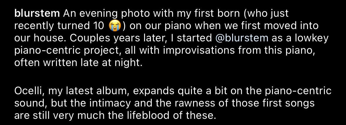 a bit behind the new album…