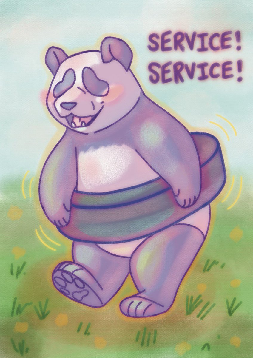 MikuPlantmanArt's tweet photo. Little warm up for today inspired by the Polar Bear Cafe anime.
Service! Service!
#panda #pandaart #polarbearcafe #serviceservice #kawaii #kawaiiart #cutepanda https://t.co/afSsnXTgUa