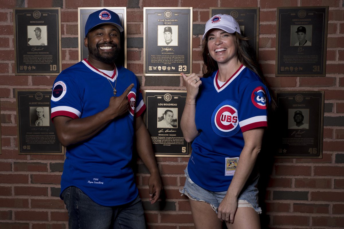 Cubs's tweet image. Ryno swag available now 🔥

Stop by the #Cubs Team Store at @GallagherWayChi to get exclusive Ryne Sandberg merch!