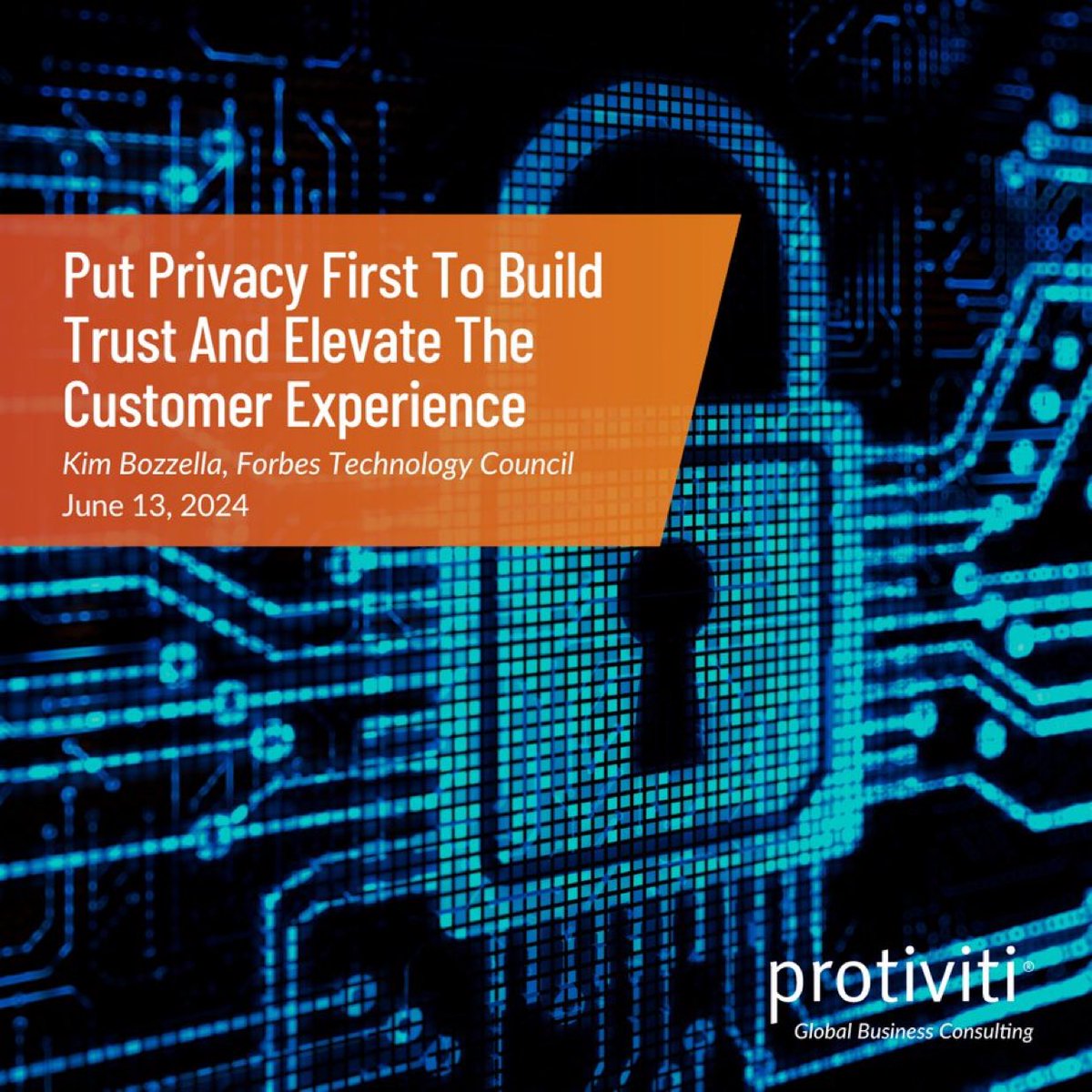 ProtivitiOman's tweet image. Protiviti’s Kim Bozzella explains why it’s crucial for businesses to establish trust through transparent and secure data practices: “Losing trust means losing business.” Learn how to take action now. ow.ly/mIAX50Sjjju #ProtivitiTech #DataPrivacy