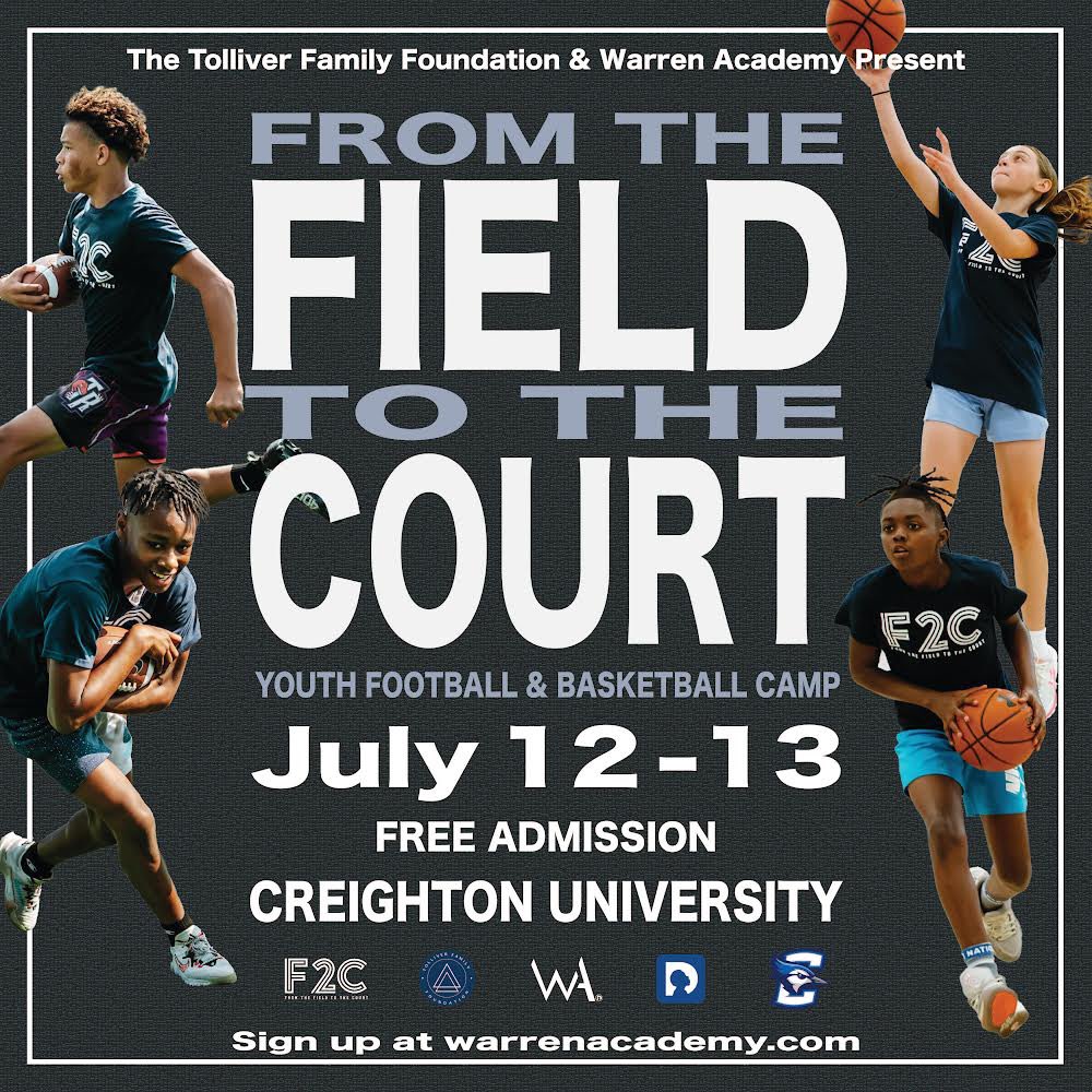 We are back at it July 12-13 in Omaha! From the Field to the Court Free Youth Football and Basketball Camp hosted by the Tolliver Family Foundation and Warren Academy. Sign up at WarrenAcademy.com 

#PayitForward #Omaha