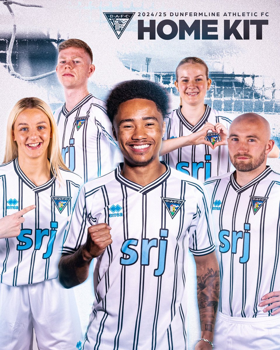 ErreaOfficial's tweet image. Tradition meets style in the @officialdafc new home kit.
 
Featuring vertical double stripes gives the design an elegant vibe.
 
Dunfermline Athletic FC are building for 24/25.
 
#ErreàSport #DAFC