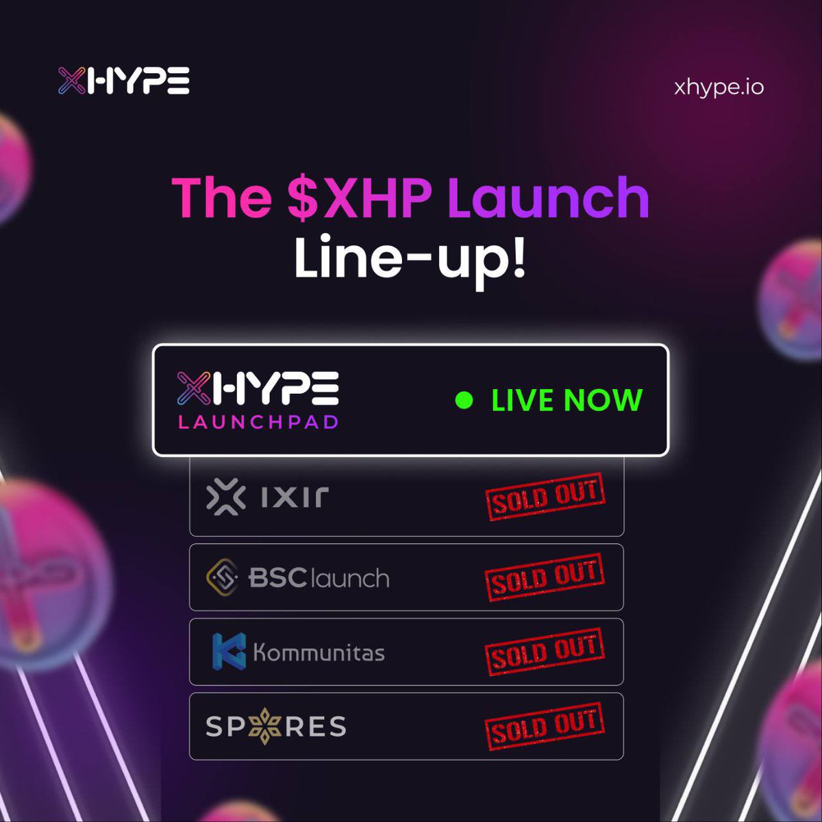 🔥BREAKING🔥

<a href="/xhypeofficial/">XHYPE</a> ha completado con éxito todas las rondas de Preventa de su token $XHP recaudando 700,000 Dólares 🙌

Y ahora han comenzado la última ronda en su Propio Launchpad: xhype.io/app 👀

#Crypto #DYOR
