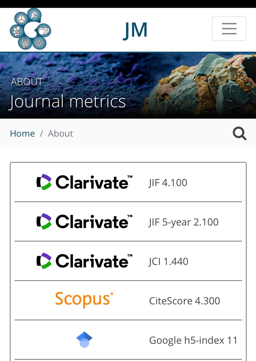 Sev Kender (@sevkender) on Twitter photo Impact Factor 4.1 !! Journal of Micropalaeontology <a href="/TMS_JM/">The Journal of Micropalaeontology</a> <a href="/MicropalaeoSoc/">The Micropalaeontological Society (TMSoc)</a>. Top in PALEONTOLOGY global journal list. Thanks to amazing authors and editors 😀 Impact Factor 4.1 !! Journal of Micropalaeontology <a href="/TMS_JM/">The Journal of Micropalaeontology</a> <a href="/MicropalaeoSoc/">The Micropalaeontological Society (TMSoc)</a>. Top in PALEONTOLOGY global journal list. Thanks to amazing authors and editors 😀