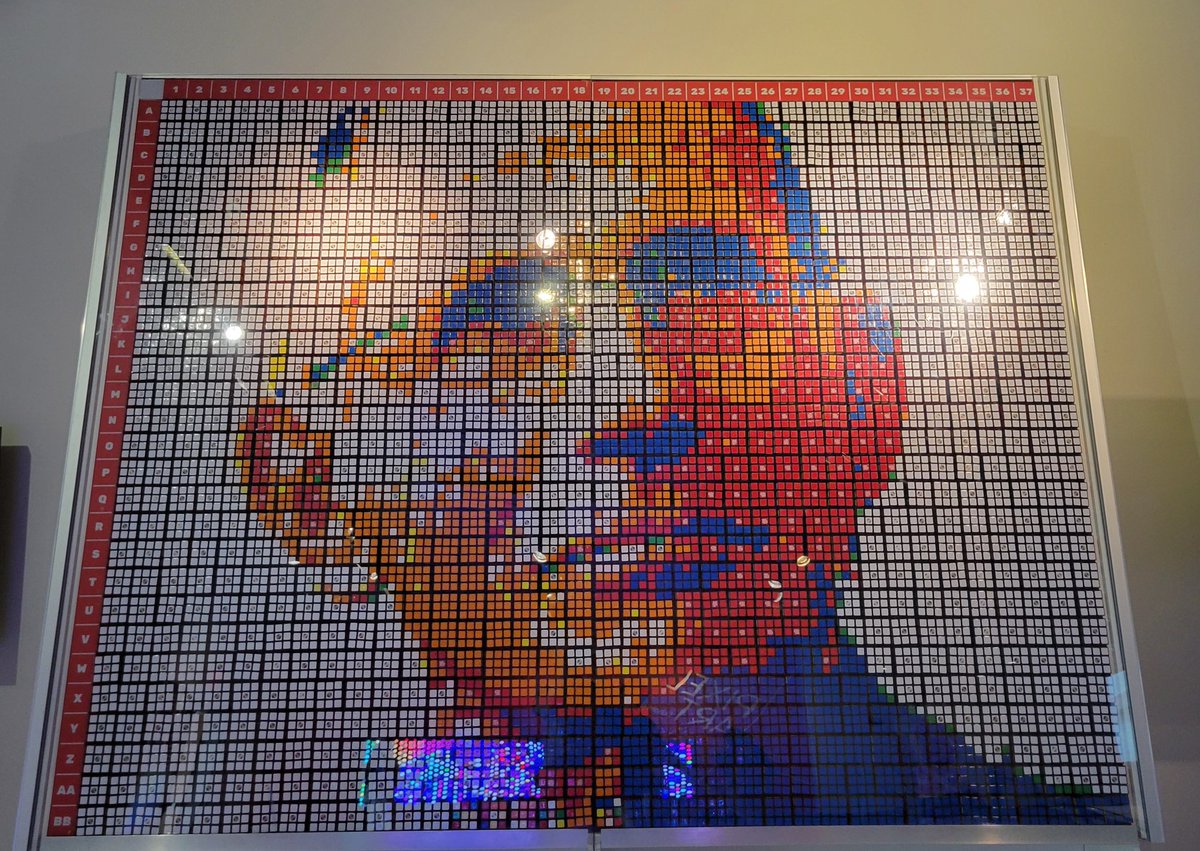 Kate MacNamara (@macnamaralab) on Twitter photo Went to the <a href="/LibertySciCtr/">LibertyScienceCenter</a> with my daughter's class trip and saw some great agar art and this amazing mural of Dr. Fauci made out of #rubikscubes #pixelart ##SciArt #FieldTrip Went to the <a href="/LibertySciCtr/">LibertyScienceCenter</a> with my daughter's class trip and saw some great agar art and this amazing mural of Dr. Fauci made out of #rubikscubes #pixelart ##SciArt #FieldTrip