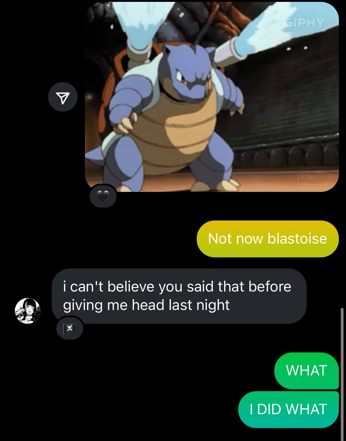 T☆by on X: “Apparently I quoted “not now blastoise” to the 