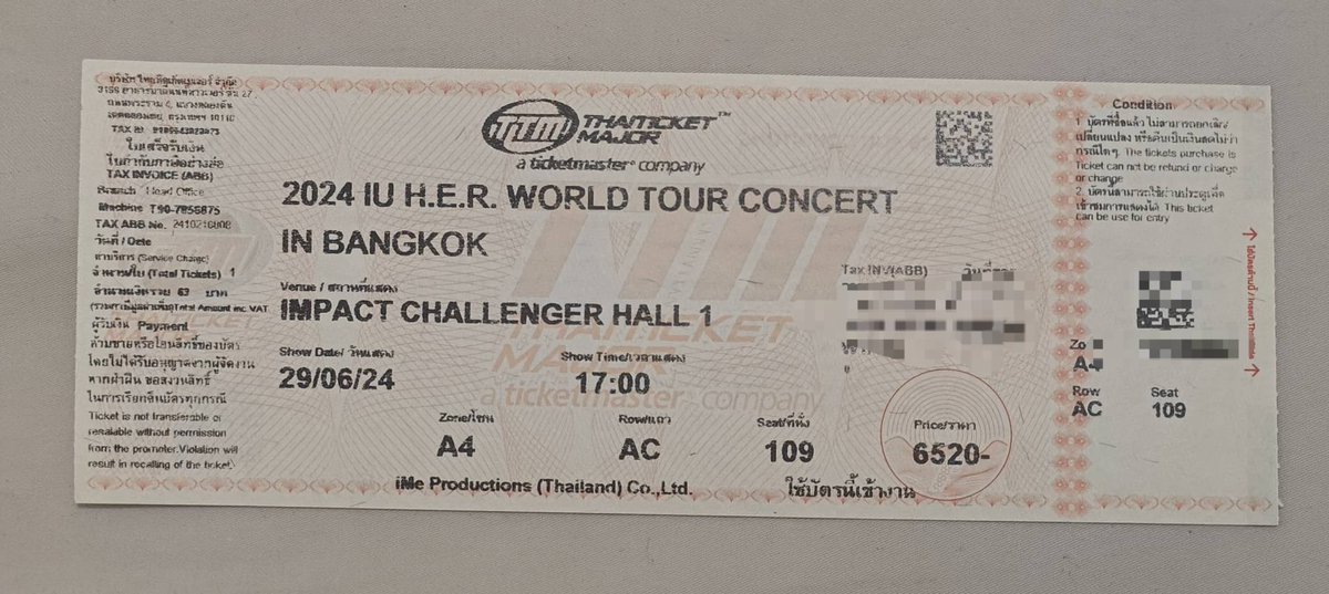 ขายบัตร IU เนื่องจากไปไม่ได้ 

รอบวันเสาร์ที่ 29/06 
บัตรราคา 6520 ขอขายตามที่ชำระไป 6583 (ซื้อจริงๆคือ 6883 มีค่ากดแต่ขายราคาตามการสั่งซื้อ)

สนใจทักมาได้เลยนะคะ 

#ตลาดนัดiu #ตลาดนัดไอยู 
#HER_WORLD_TOUR_IN_BKK
#HEREH_WORLD_TOUR_IN_BKK