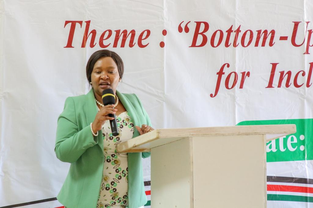 Planning_Ke's tweet photo. @planning_KE @MITIKenya CS Rebecca Miano addresses participants in Laikipia County during the National Dissemination exercise of #MTPIV.  She was accompanied by @kdfinfo PS Patrick Mariru. @JBMuhati @KenyaVision2030 @KeTreasury @KIPPRAKENYA @KNBStats @NCPD_Kenya https://t.co/cwgEKn8x4h
