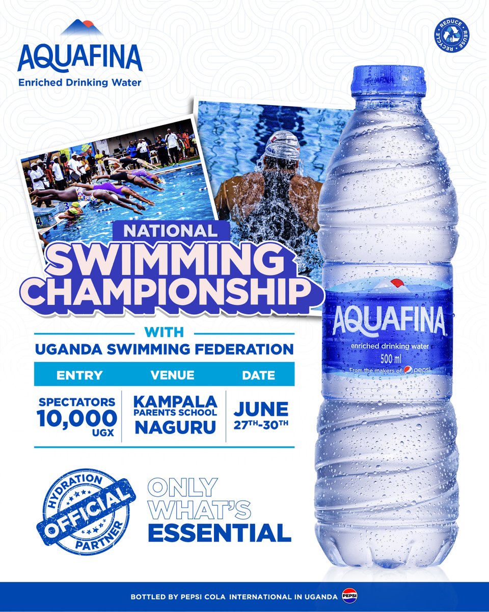 Exciting News!! 🌊🏊‍♀️🏅

We're thrilled to announce a groundbreaking collaboration with the Uganda Swimming Federation to bring you the spectacular National Swimming Championship! 

Get ready for a wave of thrilling competitions and unforgettable moments in the pool!

#Aquafina