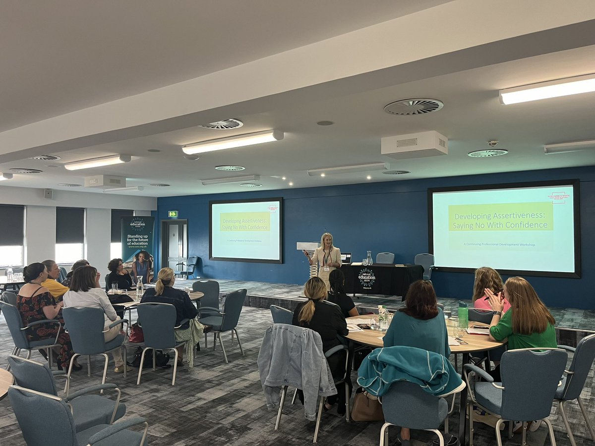 We’re moving into the first of three workshop sessions of today. We’re starting with Assertiveness: Learning to Say No. This is definitely a skill to be practised! #NEUwomen #CPD <a href="/EasternNeu/">NEU Eastern</a>
